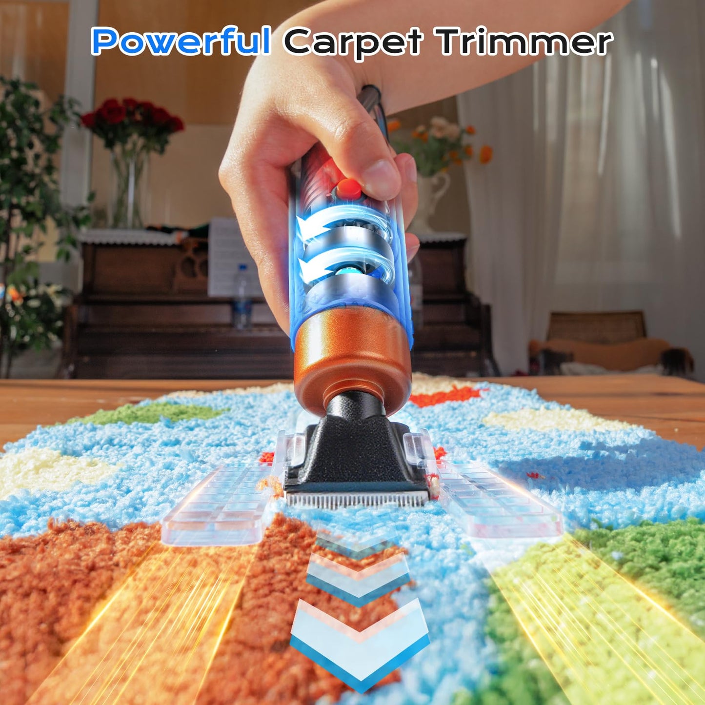 BESGEER Rug Tufting Gun with Carpet Trimmer Kit, Rug Gun with Tufting-Shears with Tufting Cloth, 2 in 1 Cut & Loop Pile Carpet Gun and Carving Clippers, Tufting Gun Machine Kit for Beginners