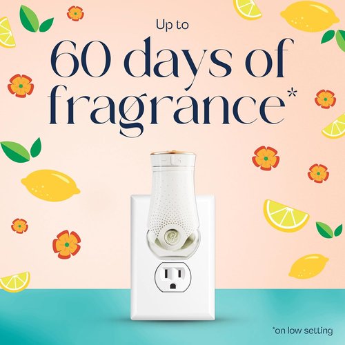 Glade PlugIns Refills Air Freshener - Lemon Zest & Poppy Scented Essential Oils, 1.34 Fl Oz | 2 Count