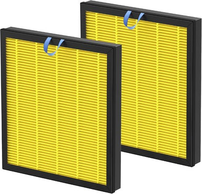 LEVOIT Vital 100S Air Purifier Replacement Filter - 3-in-1 HEPA & Activated Carbon | 2 Pack, Yellow