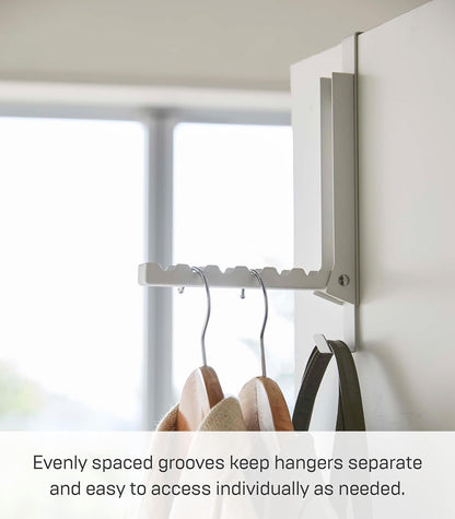 Smart Over The Door Coat Hook Organizer, 2-Hook Collapsible Rack for Entryway or Bedroom Closet - Steel
