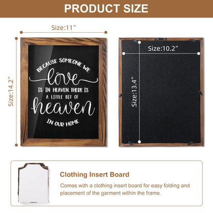 Airrioal Sympathy Gifts for Loss of Loved One - Memorial Clothing Display Frame, Memory Shadow Box for Keepsakes Decorations, Grief Condolences Bereavement Gift Idea for Women Mom Dad Husband, Brown