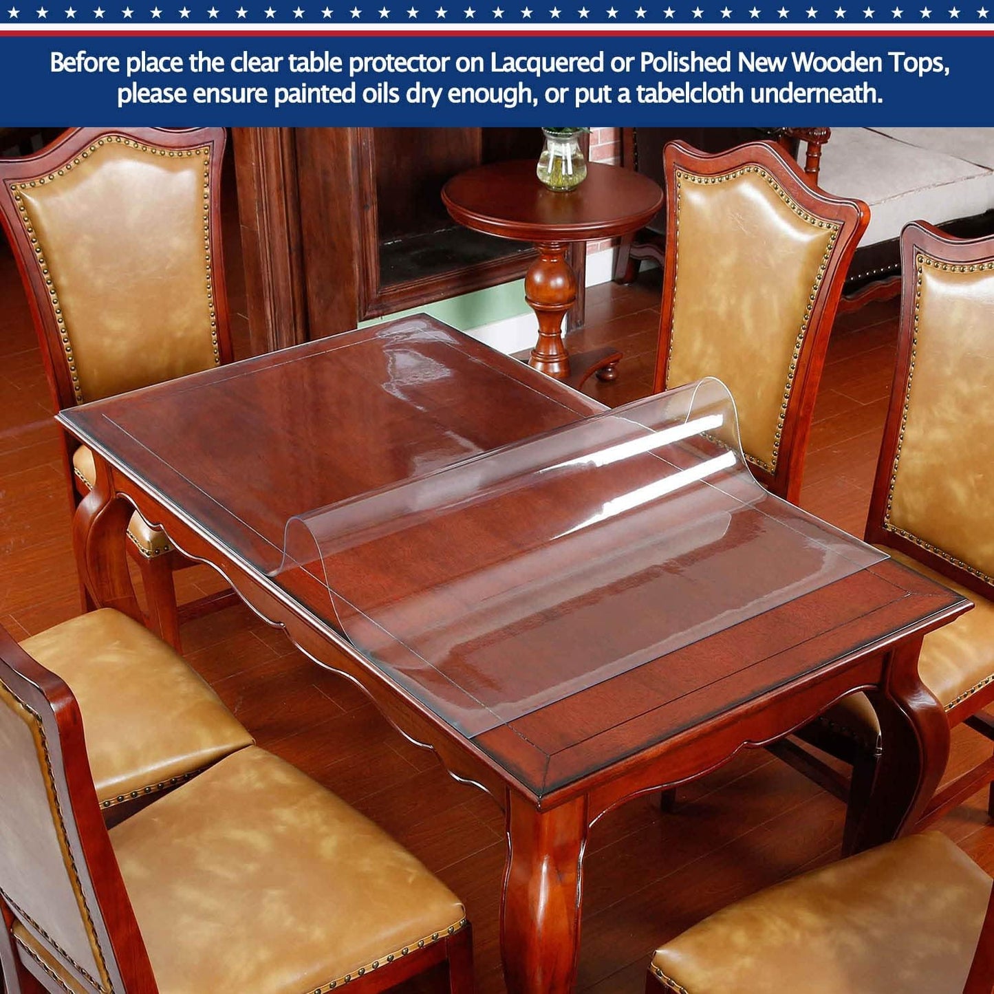 12 48 Inch Clear Plastic Table Protector Bench Entryway Coffee Side Bedside Tablecloth Cover Mat PVC Vinyl Cloths Easy