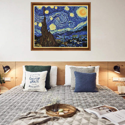 OWAY Full Drill 5D Diamond Painting 20X16 inch, Paint by Number Kits Starry Night Diamond Painting Kits for Home Wall Decor