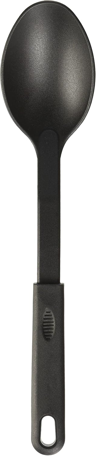 Winco NC-SS1 Medium Nylon Solid Spoon - Black