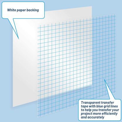 selizo Transfer Paper, 50 Pack Contact Paper Clear Transfer Tape Bulk for Craft