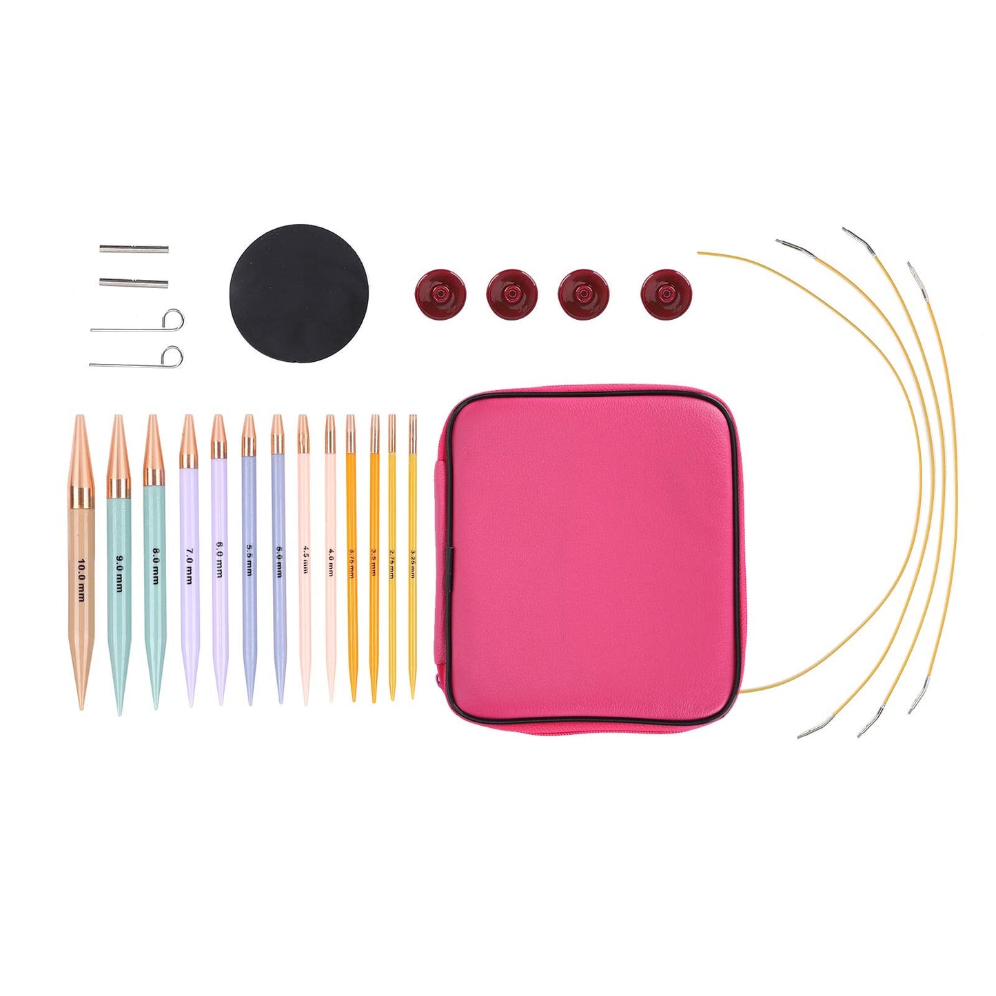 Complete 13 Piece Crochet Hook Set Stitch Markers Tapestry Needles for Sweater Making Yarn Crafts Storage Kit