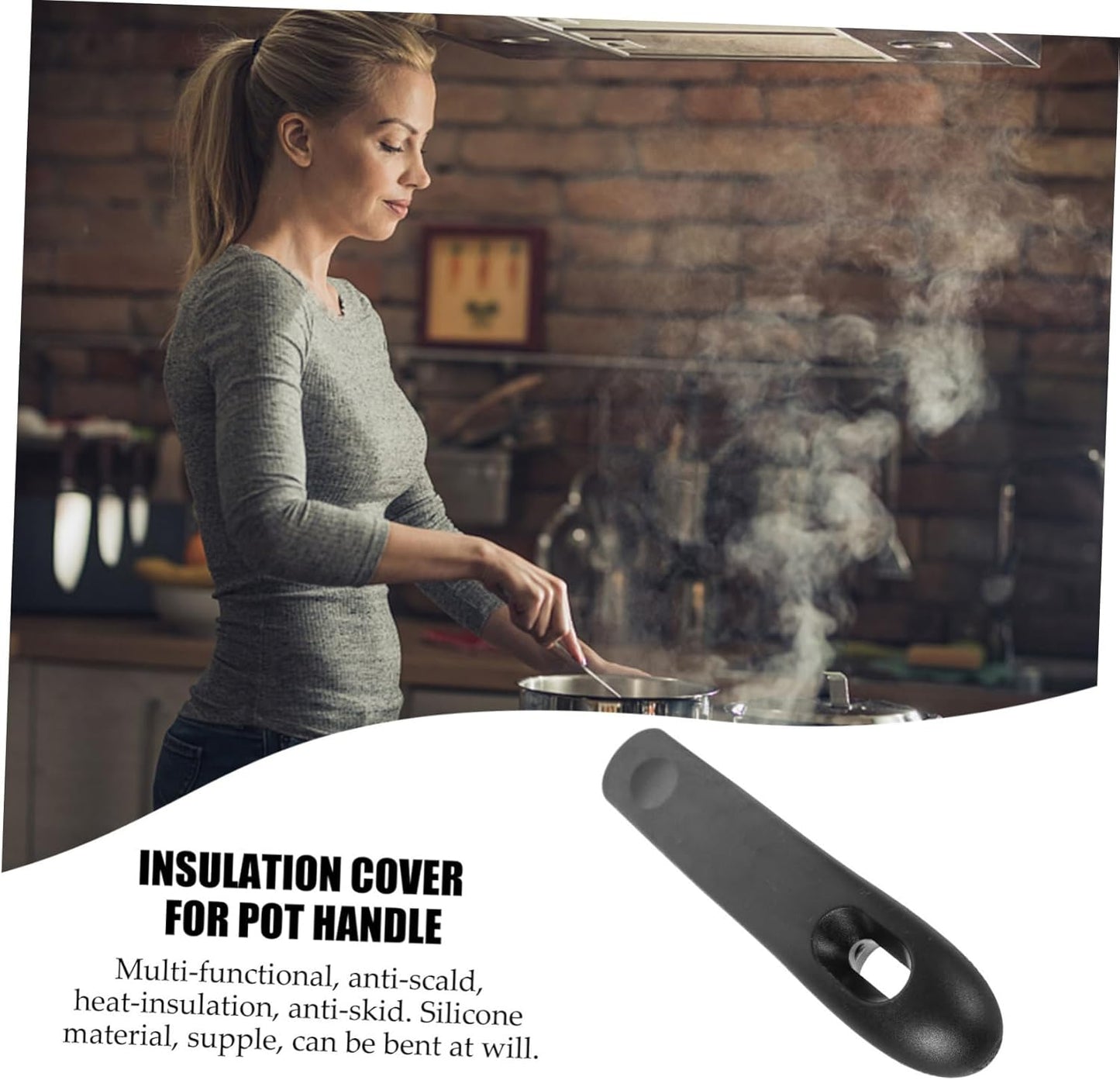 Ciieeo Bakelite Pot Handle, Anti-scald Pot Grip Replacement for Cookware Accessories, General Pot Handle