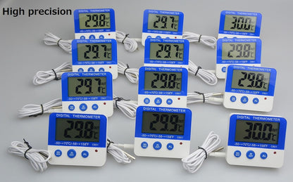 Fridge Freezer Thermometer with Max/Min Memory, LXSZRPH High & Low Temperature Alarms, Digital with Magnetic Stand, 2