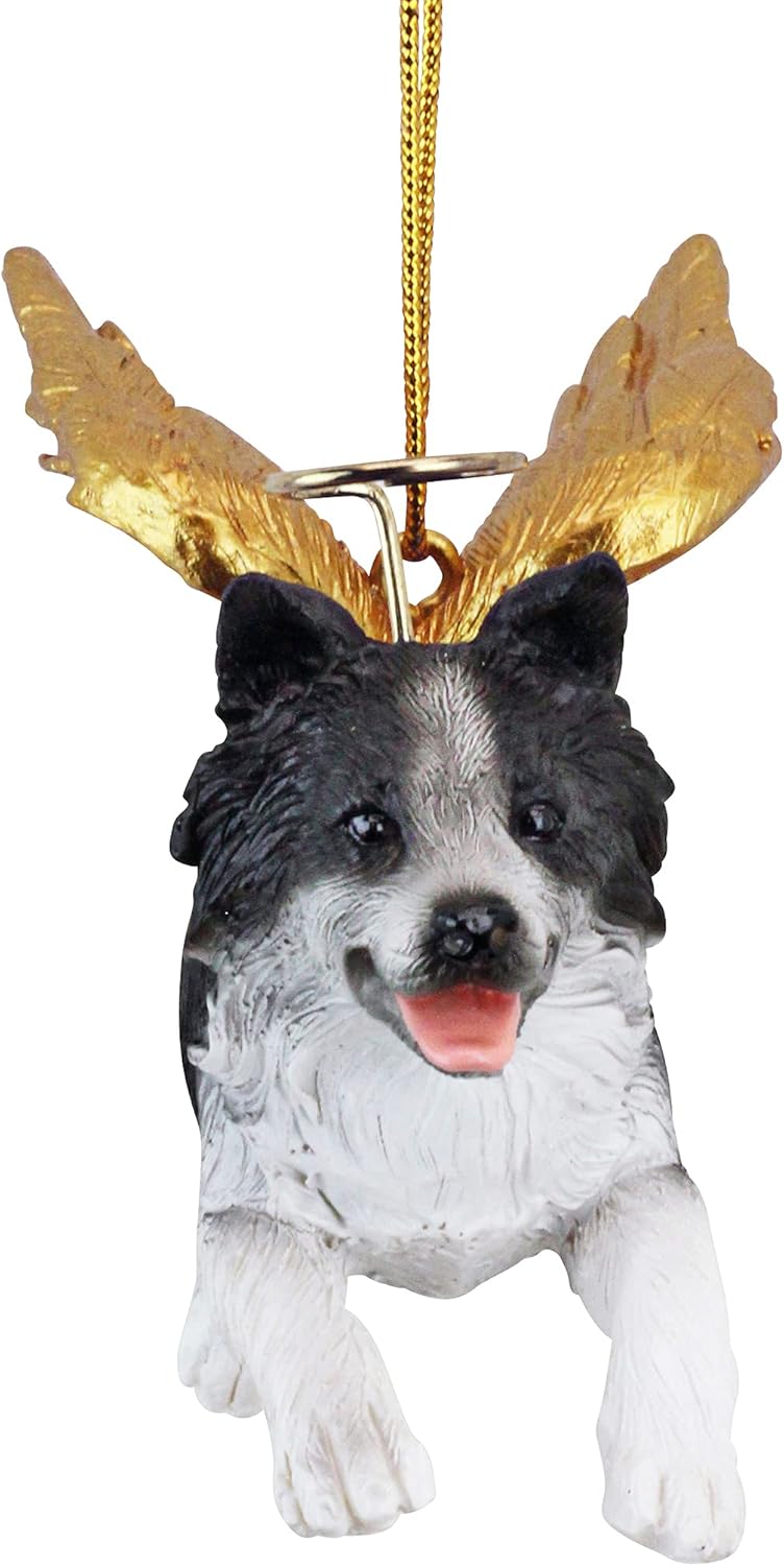 ANGEL BORDER COLLIE ORNAMENT