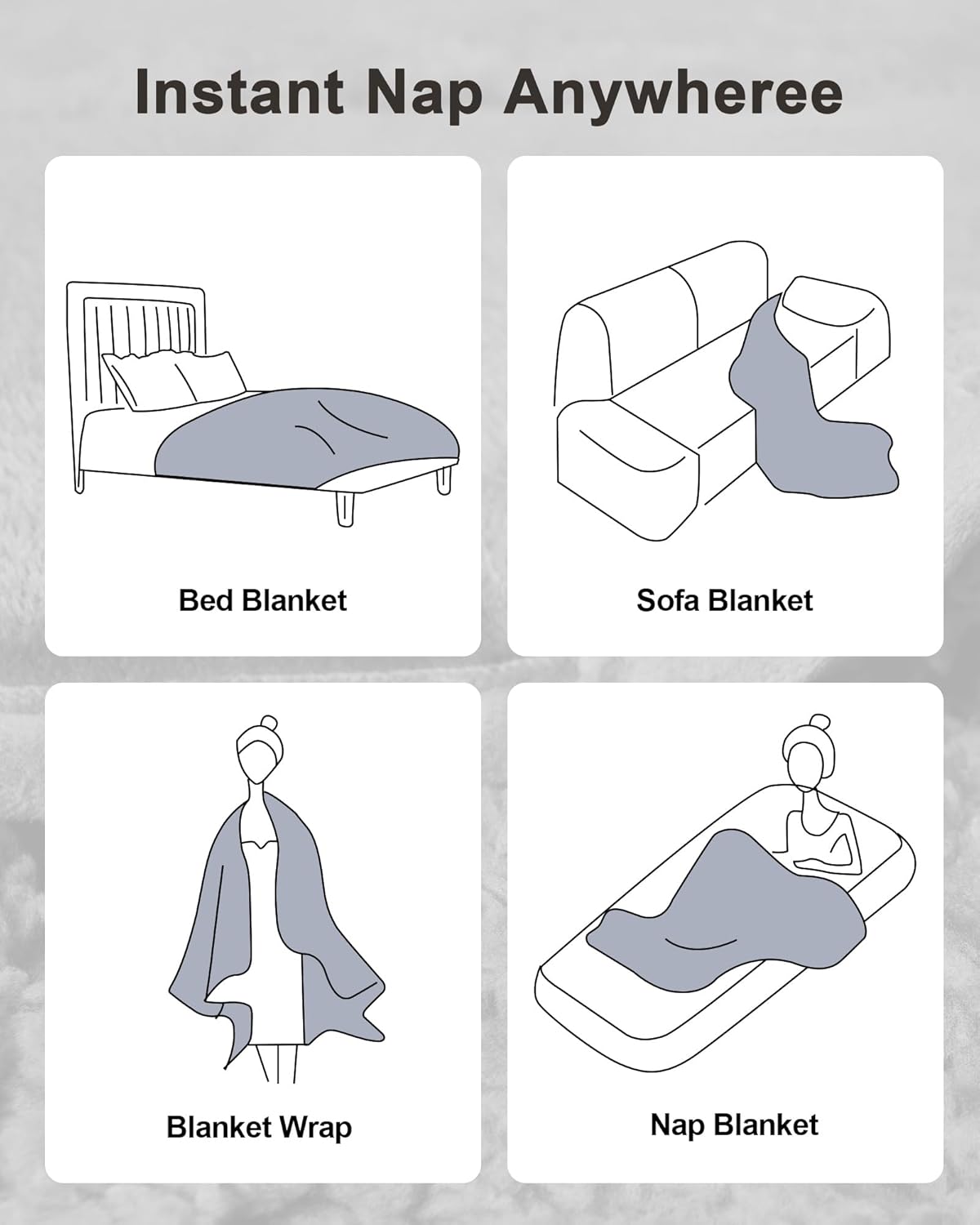 15lbs Cozy W60 L80, Weighted Blanket for Adults, Ultra-Soft Sherpa Fleece Reversible Weighted Throw Blanket