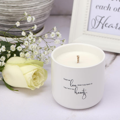 Sympathy Candle - Natural Soy Wax Scented Memorial Candles for Loss of Loved One - Remembrance, Grief, Condolences, Funeral, Thinking of You, Bereavement Gifts - Gardenia - 40 Burn hrs