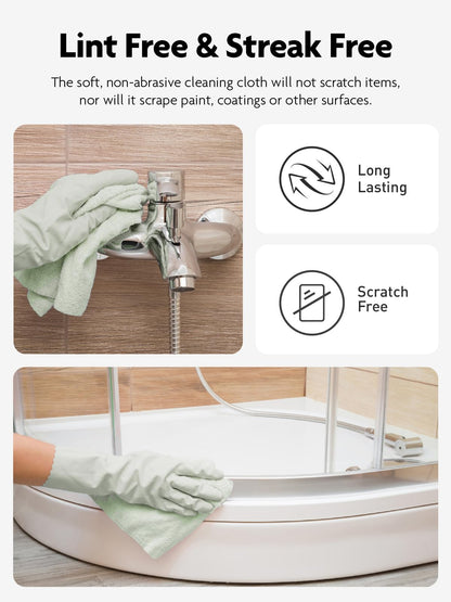 Fantasticlean Microfiber Cleaning Cloth Roll -150 Pack, Tear Away Microfiber Towels, 12" x 12", Reusable, Washable, Ultra Absorbent Dishcloth for Home Supplies, Car, Pet, Kitchen (2 Rolls of Grey)
