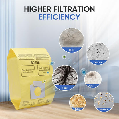 BIHARNT 20 Pack vacuum bags Compatible with Kenmore Canister 5055, 50557,50558 and Type C,C-18, 53292, 200 Series, 400 Series, 600 Series, 700 Series, 800 Series Vacuum