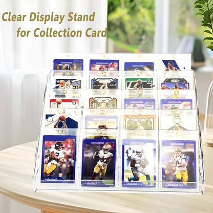 GYSLEOT 2 Pack 7-Tier Acrylic Card Display Stand, Versatile Sticker Display Rack Holder for Greeting Card Business Brochure Postcard Portable Card Display Shelf for Vendors Craft Trade Shows