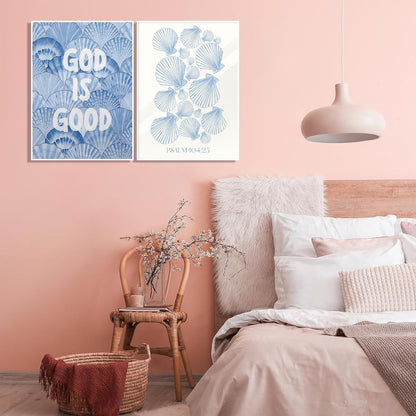 6Pcs Coastal Beachy Diamond Art Kits for Adults Beginners,Full Round Drill 5D DIY Blue Christian Diamond Painting Kits,Paint by Diamonds Dot Gem Art Crystal Easy, Funny Home Wall Decor&Gift-10x12in