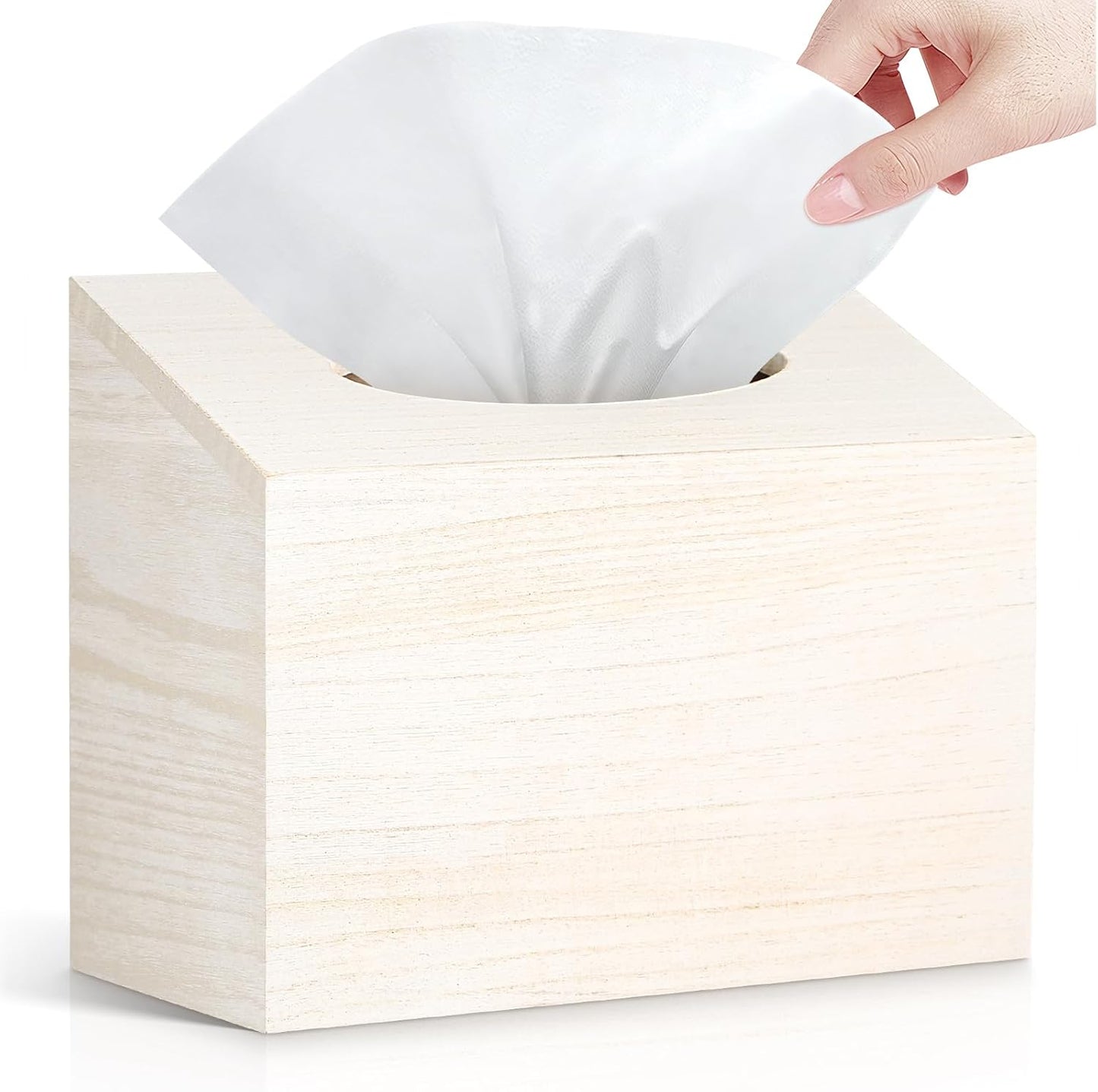 Noafocks Tissue Box Cover Holder Compatible with Kleenex Disposable Paper Hand TowelsWood Hand Towels Cover Paper Towel