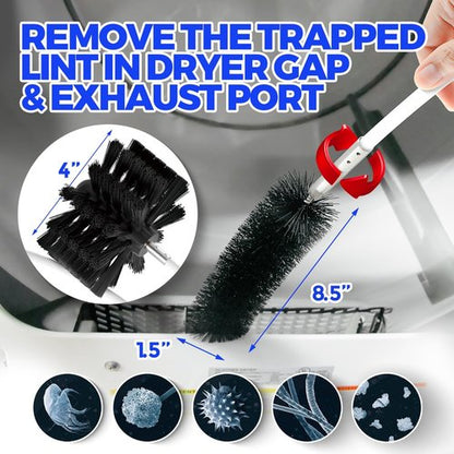Holikme Dryer Vent Cleaner Kit - 34 Feet Flexible Lint Brush with Drill Attachment for Easy Cleaning