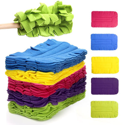 WRINGKIT 15 Pieces Reusable Duster Refill, 360° Heavy Duty Fleece Duster Pads Refills, Washable Hand Dusters Pads for Cleaning Ceiling, Fan Hardwoods Window Kitchen Floor