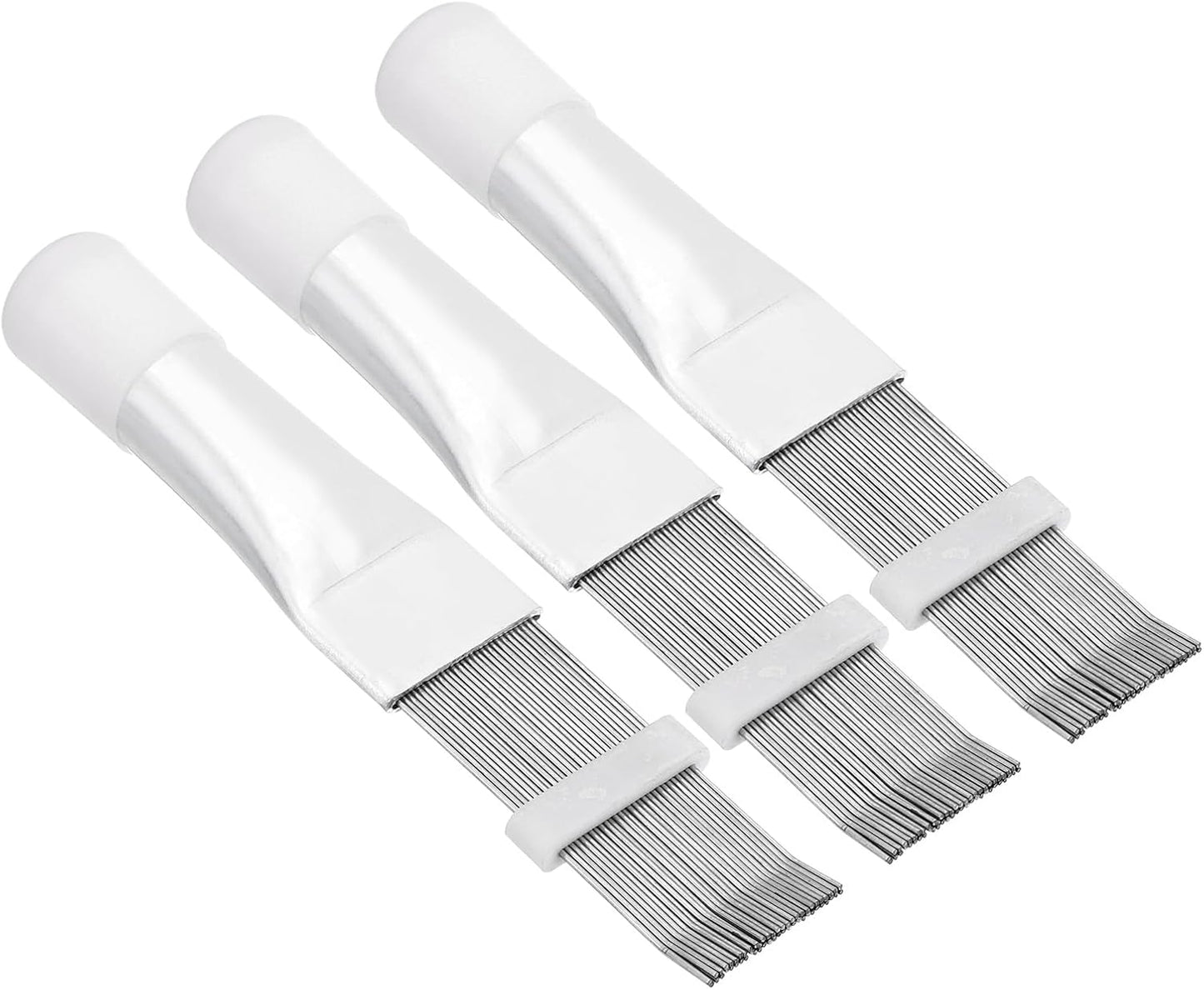 PATIKIL Air Conditioner Fin Comb, 3 Pack Stainless Steel Coil Cleaner Brush for Radiator Evaporator Repair