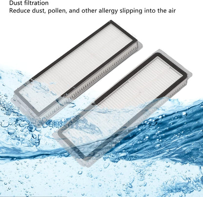 Vacuum Mop Brush Filters Accessories for Sweeping Robot Vacuum Mop, Replacement Filters, Silicone Flat Comb Kit