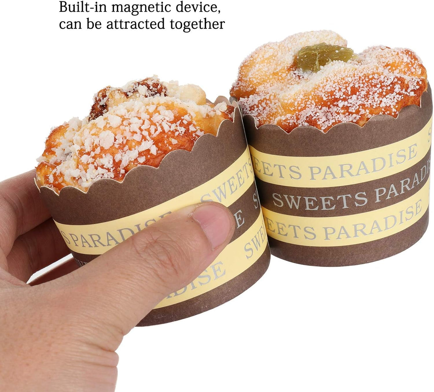 Firlar 6 Pcs Fake Cupcake Faux Cakes Simulation Realistic Food for Decoration Display Props