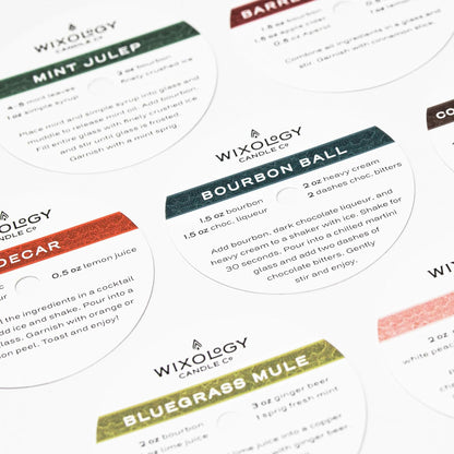 Wixology Cocktail Inspired Bourbon Candle - Sidecar Scent - Hand Poured Coconut and Soy Blended Wax in Re-Usable Rocks