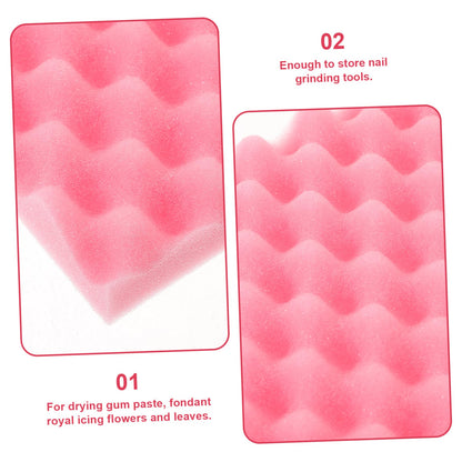 JECOMPRIS 2Pcs Fondant Flower Drying Holders Flexible Sponge Mats for Cake Decorating Tools Non Stick for Gum Paste and Royal Icing Flowers Versatile Drying Pad for Creative