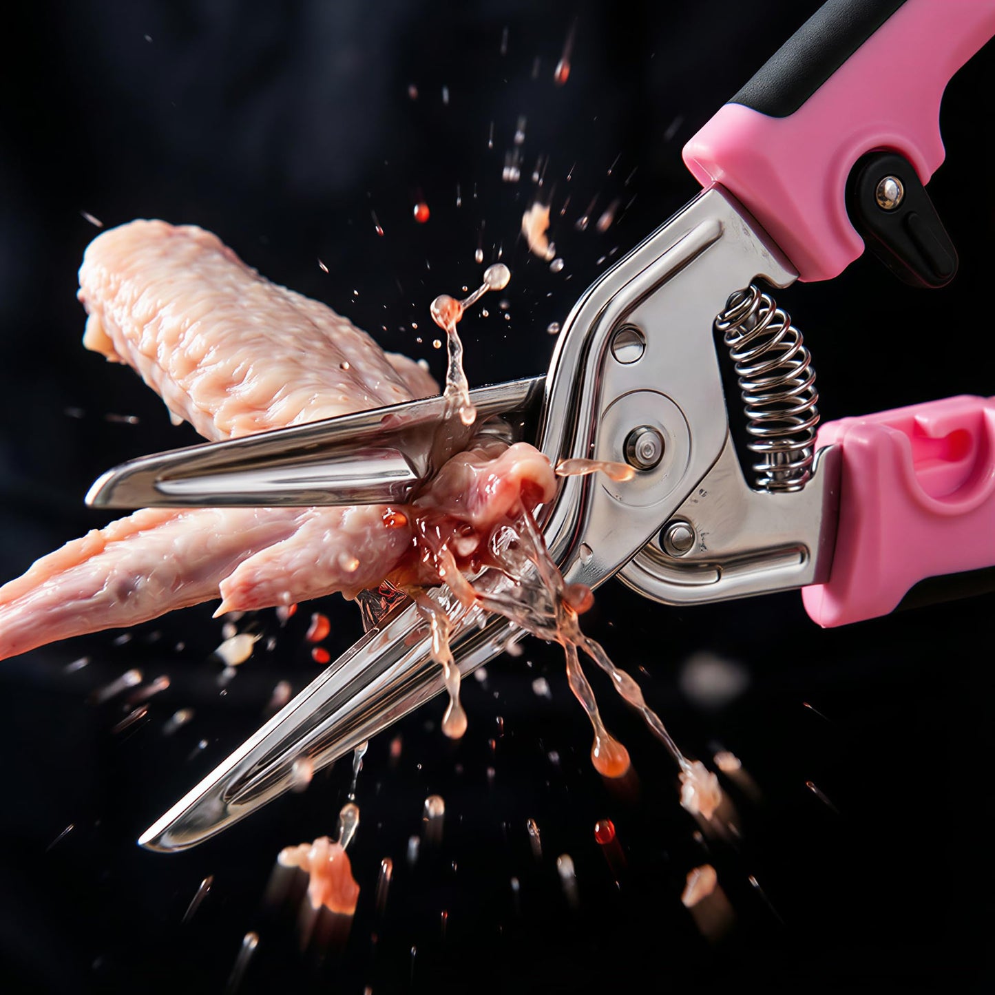 Magnetic Kitchen Shears Heavy Duty - Professional Poultry Scissors with Magnetic Sheath, Never Lose Your Scissors Again. Ultra Sharp Multipurpose Utility Shears for Chicken, Meat, Herbs, BBQ