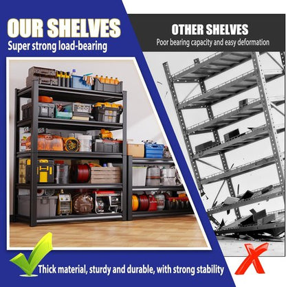 **Regine Switzerland 71" Heavy Duty Garage Shelving | 3000LBS Capacity 5-Tier Adjustable Metal Unit**
