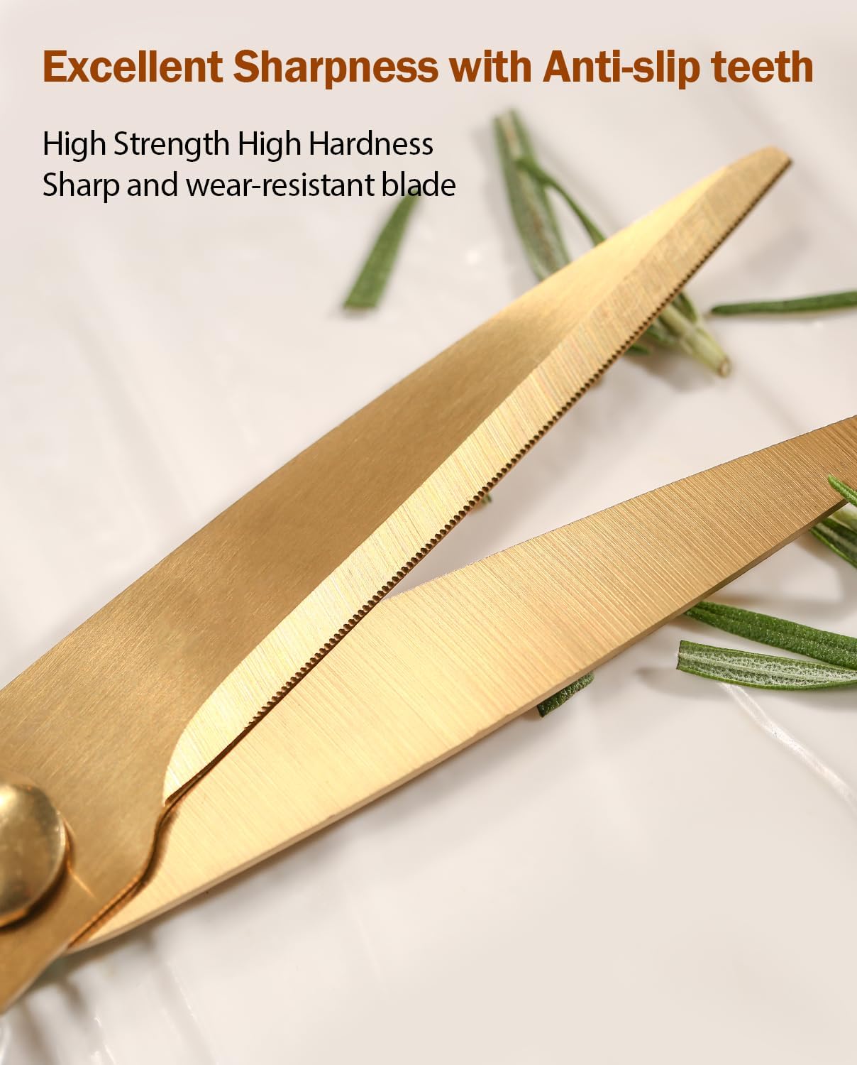 ARCHIKING 8.0 inch Kitchen Shears Scissors - Stainless Steel Utility Scissors for Meat and Poultry, Dishwasher Safe