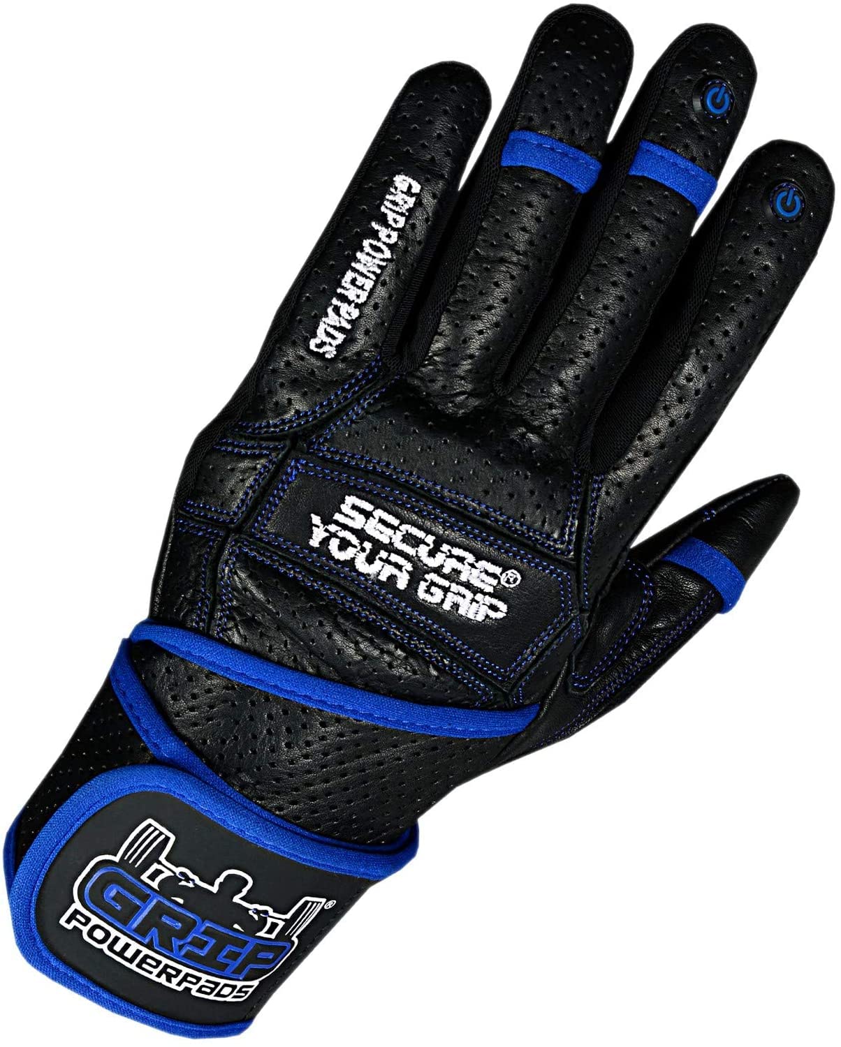 Elite Leather Gym Gloves with Built in 2" Wide Wrist Wraps Grip & Design for Weightlifting Power Lifting Bodybuilding & Strength Training Workout Exercises
