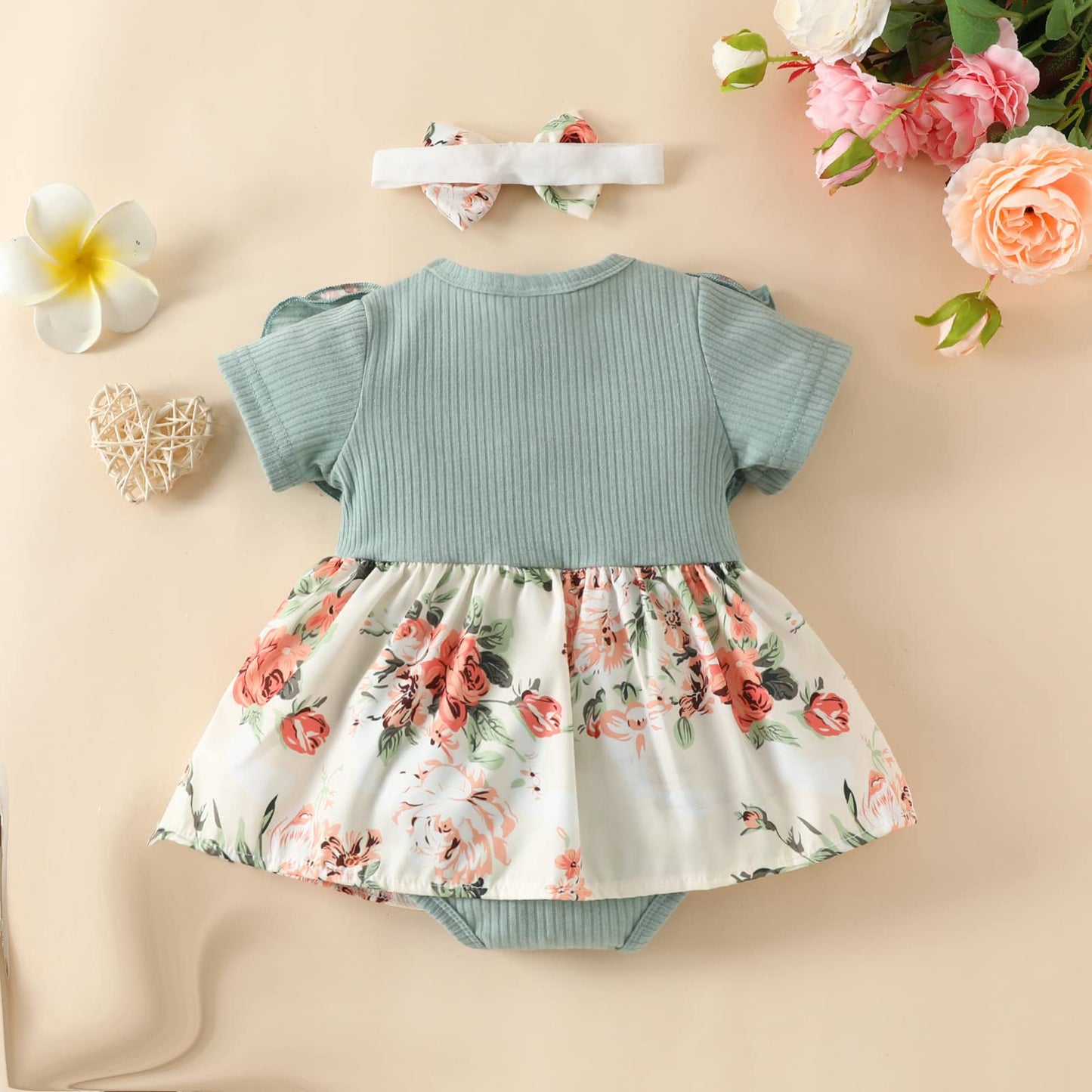 Reborn Baby Doll Clothes Accessories 22 Inch Girl Outfits 2 Pcs Set for 22-24 Inch Reborn Doll&Toddler Girl Doll