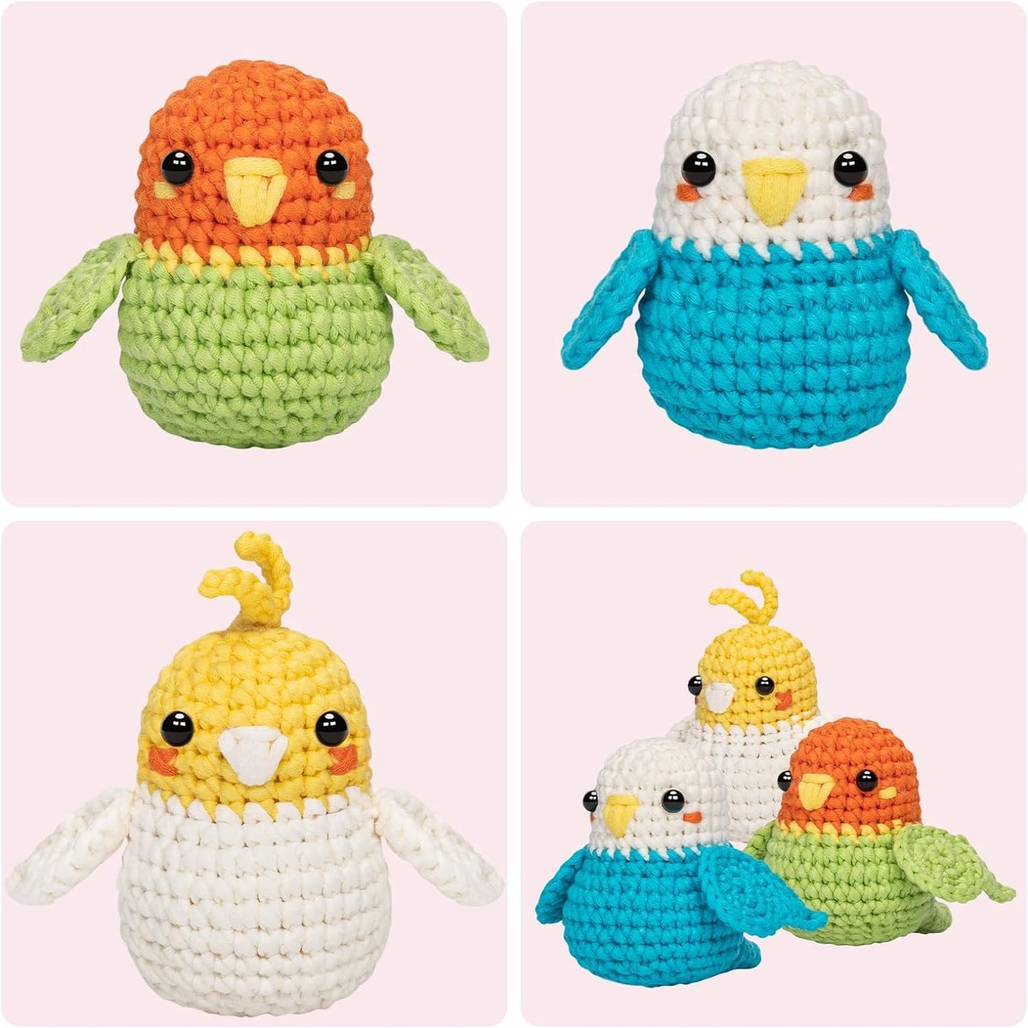 Kovarela Crochet Kit for Beginners Adults – Easy All-in-One Starter Pack with Fun Video Tutorials, Extra Yarn & Tools – DIY Amigurumi Craft Gift (Craft & Chill Edition)