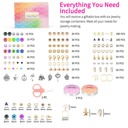 Sistenia 20,000 Pcs Clay Beads Bracelet Making Kit, 120 Colors 6 Boxes Polymer Beads Spacer Heishi Beads & Jewelry Kit with Pendant Charms Elastic Strings, Crafts Gift for Kids Adults
