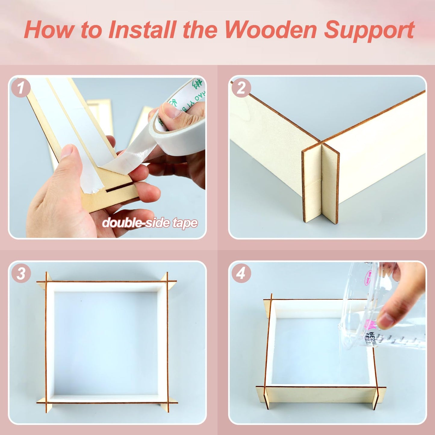 LET'S RESIN 8Pcs Resin Molds Silicone,Deep Epoxy Resin Molds for Flower Bouquet Preservation,Large Silicone Molds for Resin Casting Craft Including Square Hexagon Heart Resin Mold