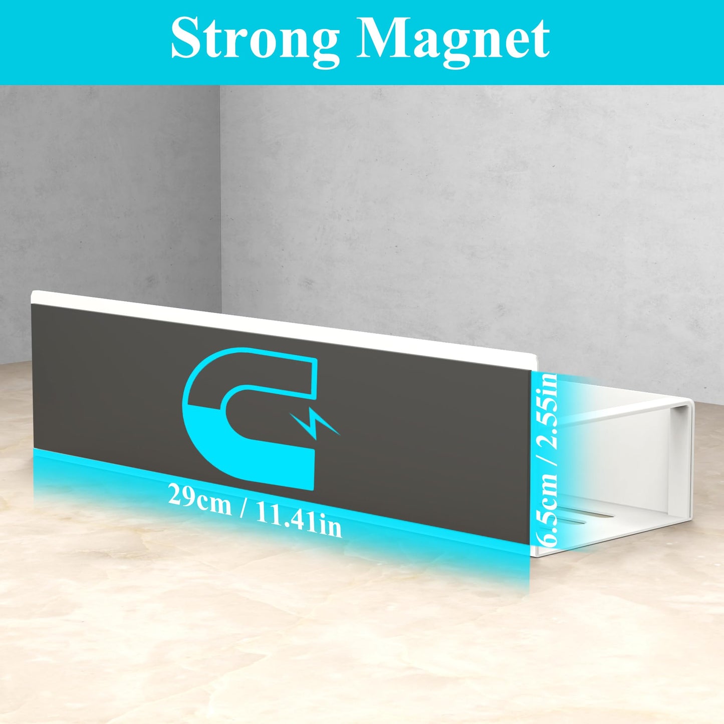 Metal 4 Pack Magnetic Spice Storage Rack Organizer for Refrigerator and Oven, Black Fridge Organizers and Storage