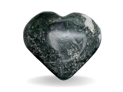 Amazing Gemstone Moss Agate Crystals and Healing Stones - Large Palm Stone Crystals Piedra - Crystal for Good Luck, Balanced Positive Energy, Meditation - Unique Stocking Stuffers, Gifts for Women