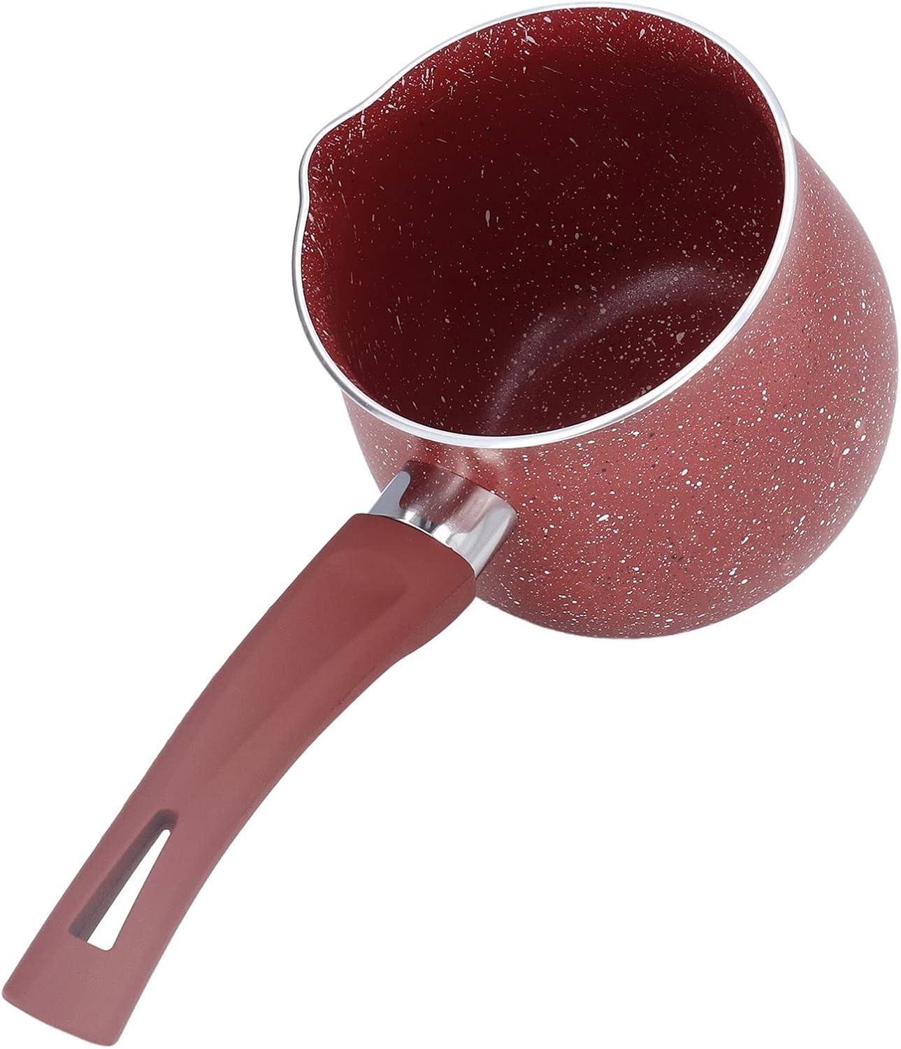 Nonstick Coating Milk Pan with Lid, Mini Milk Pot, Single Handle Anti-Scalding Saucepan, Lightweight Kitchen Cooking