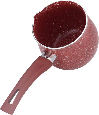 Nonstick Coating Milk Pan with Lid, Mini Milk Pot, Single Handle Anti-Scalding Saucepan, Lightweight Kitchen Cooking