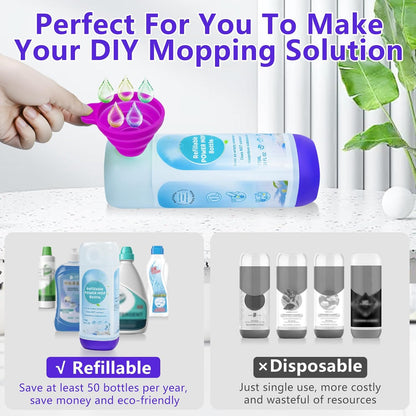 Skiennix Refillable Power Mop Bottle - Leak-Proof HDPE Container for Swiffer PowerMop | 775ML / 26 FL OZ