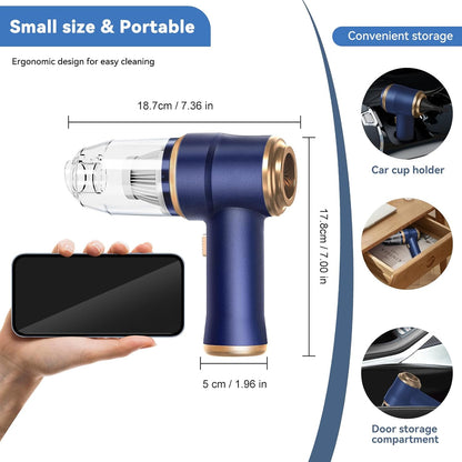 Car Vacuum Portable Cordless Handheld Vacuum, 9500Pa Vacuum Cleaner and Air Duster with Multi-Nozzles for Car,