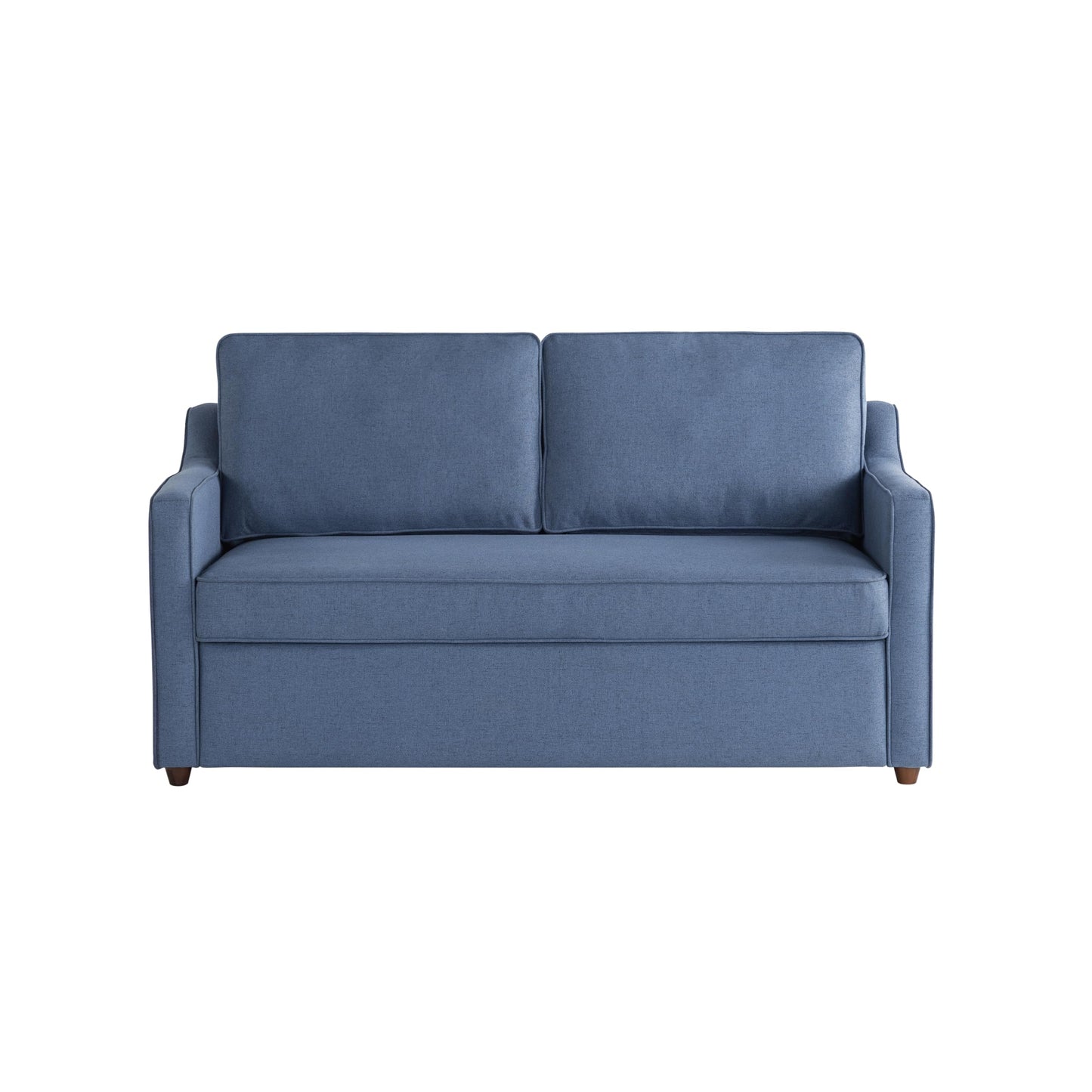 Serta® Corren 68.1" Queen Sized Convertible Sofa, Dream Coil® Comfort, Fingerguard® Pinch Point Protection, Sofa Chenille Fabric, Navy Blue