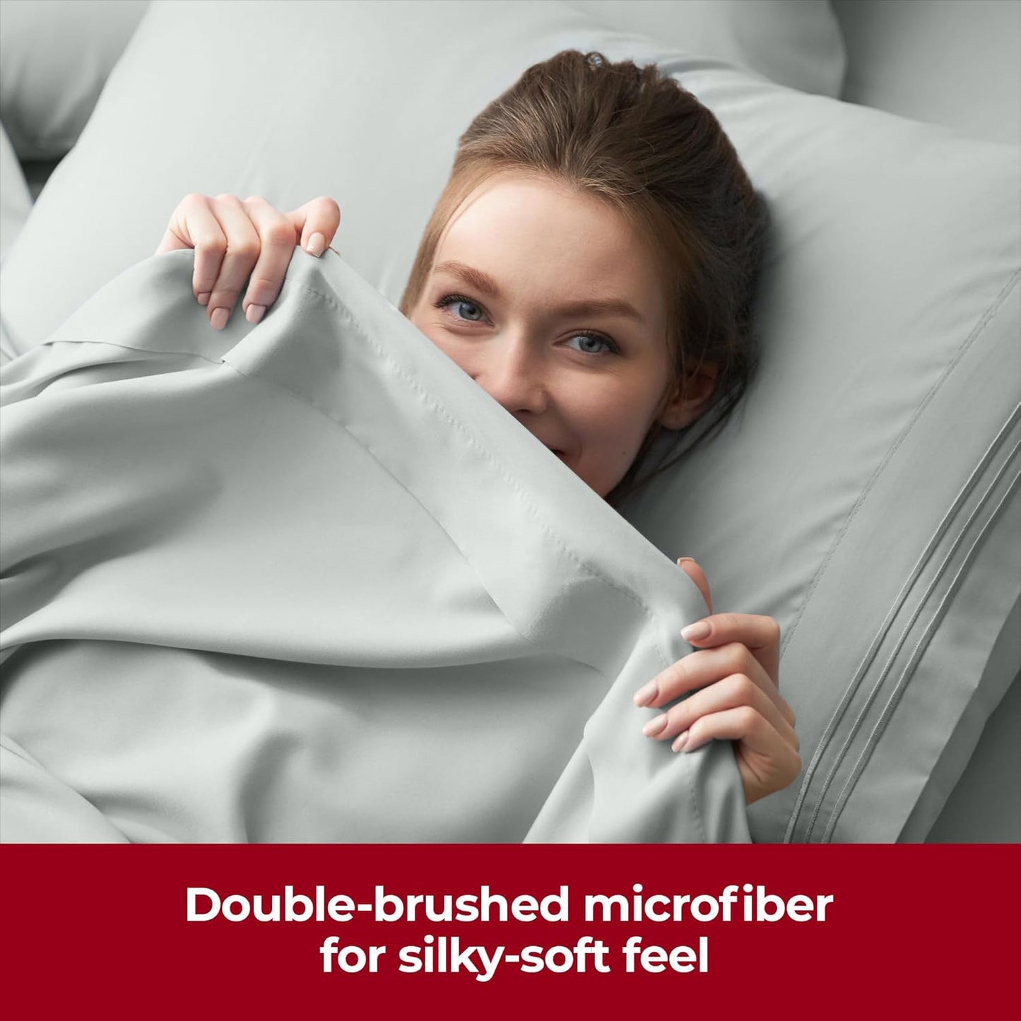 Mellanni Extra Deep California King Sheets - Hotel Luxury, Ultra Soft & Cooling Bedding | Spa Mint, 4 PC Set