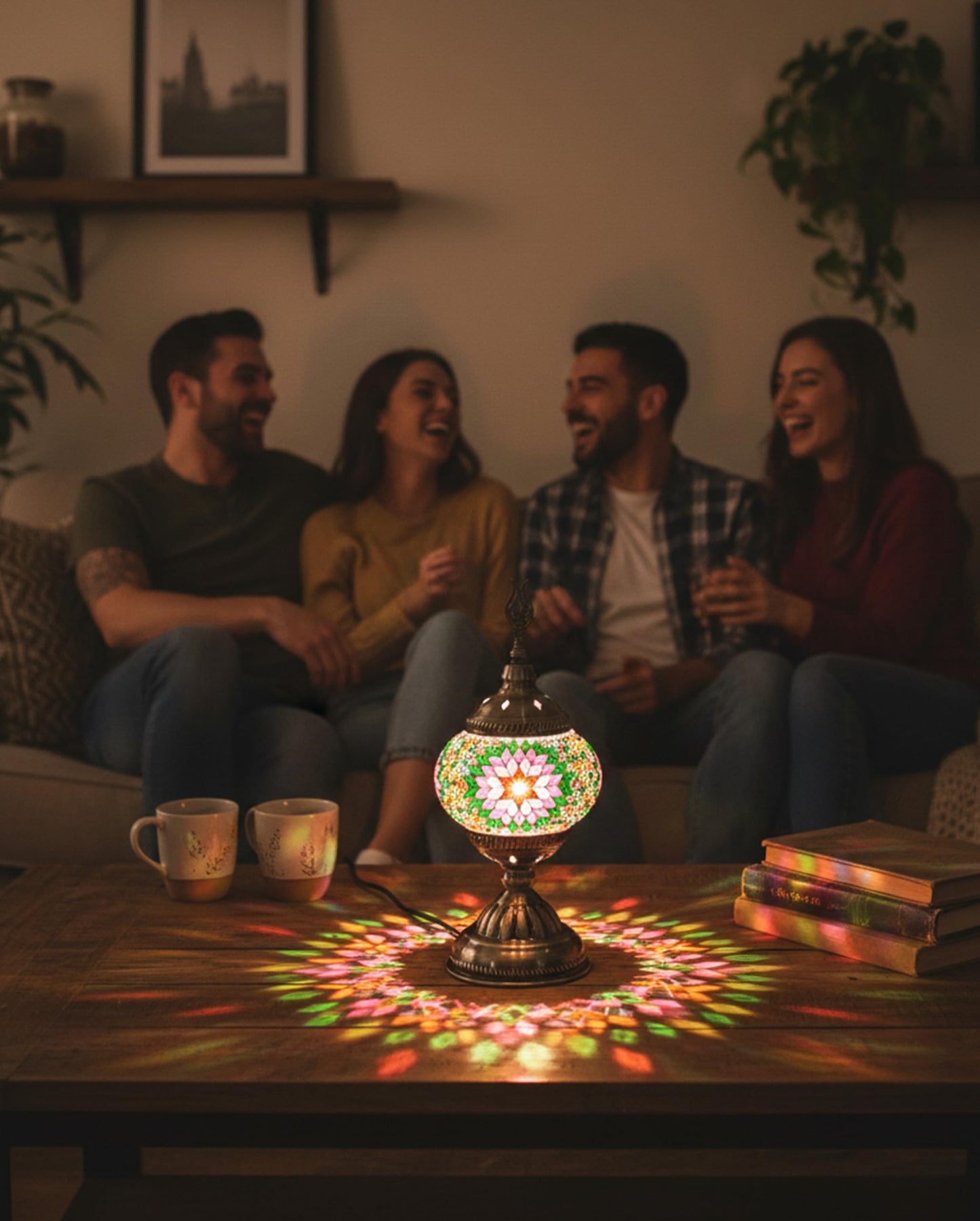Ottoman Mosaics Turkish Mosaic Lamp Kit | DIY Art & Craft Project for Adults | Make Your Own Handmade Lamp (Green)
