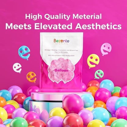 Bezente 36-Inch Lime Green Giant Balloons - 8 Pack Jumbo Round Latex Balloons for Birthday & Jungle Party Decor