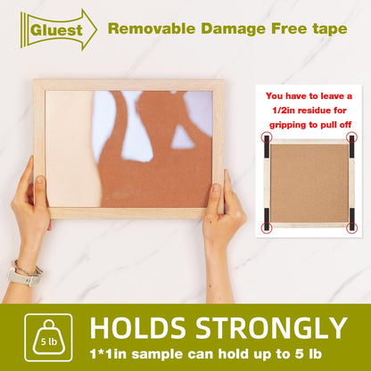 Double Sided Tape Heavy Duty,0.39INx 16.5FT Removeable Mounting Tape No Damage Wall Tape Damage Free Picture Hanging Strips,Strong Adhesive Strips Foam Tape for Home Office Decor Poster Art Craft