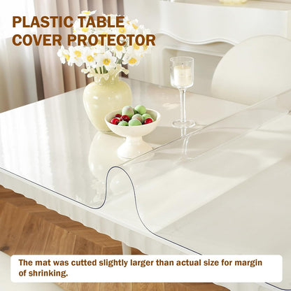 14 30 Inch 1.5mm Royhom Clear Table Protector x - Thick Plastic Table Cover, Clear Table Cover Protector Rectangle