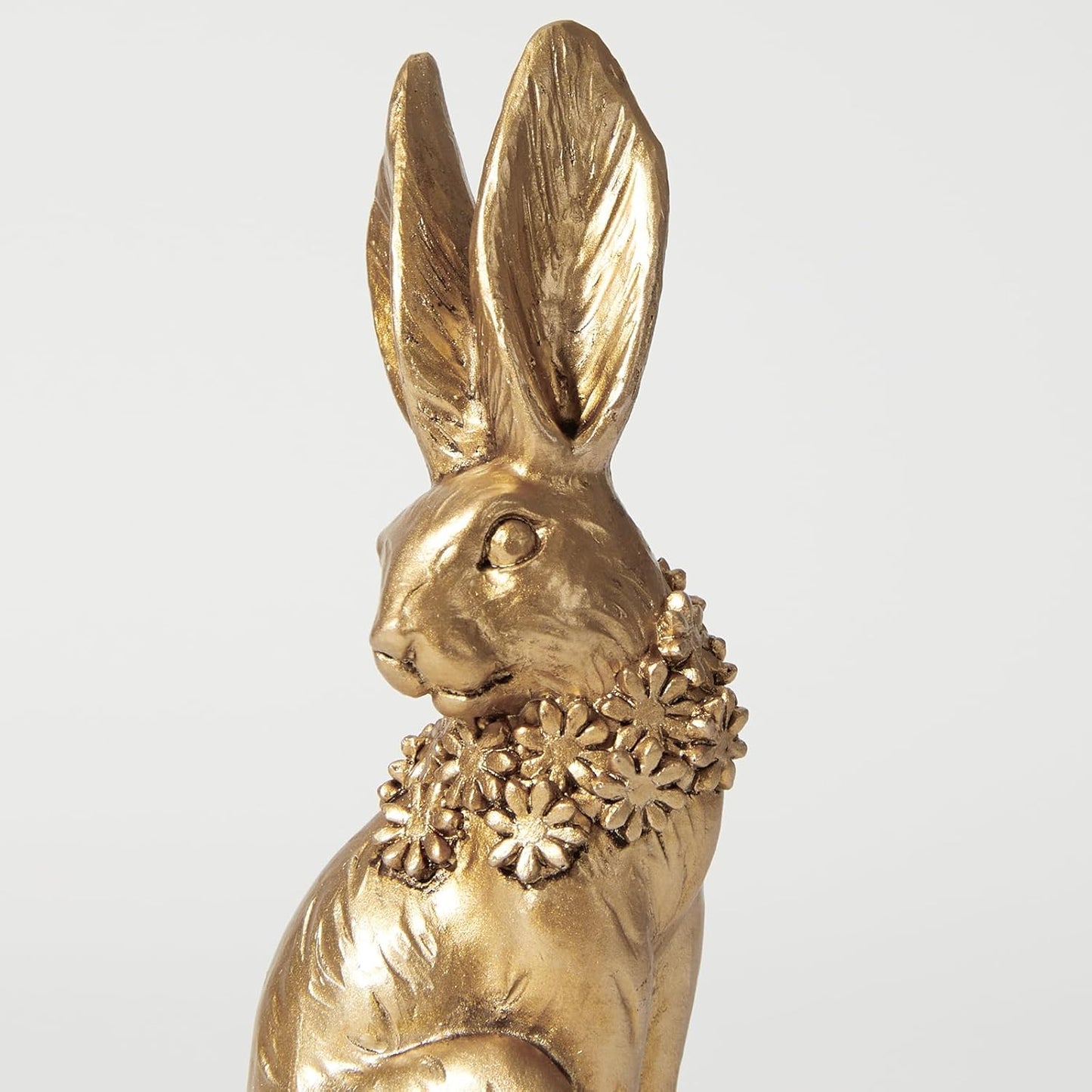 6PCS 3 3 DN DECONATION Easter Decorations with Rabbits and Nesting Easter Eggs, Small Gold Easter Bunny Figurines