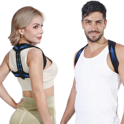 Posture Corrector for Women and Men, Adjustable Upper Back Brace, Spine Support Straightener, Neck, Shoulder, Back and Lumbar Pain Relief, Comfortable & Breathable