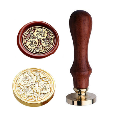 JUPPE 6pcs Flower Wax Seal Stamp Set, Cherry Blossom Rose Bell Orchid Branches Tulip Various Flowers Sealing Wax Stamp for Wedding Invitation, Envelopes, Party, Birthday, Christmas Card, Gift Wrap